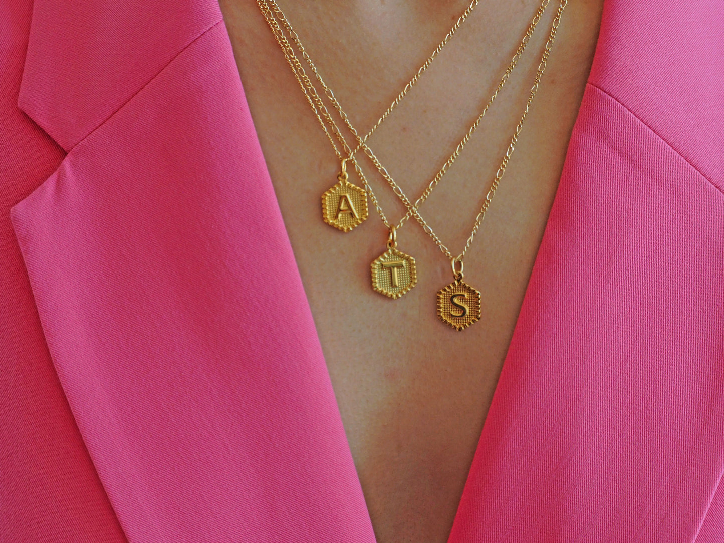 Gold Plated Initials Necklace – 18k Gold Plated