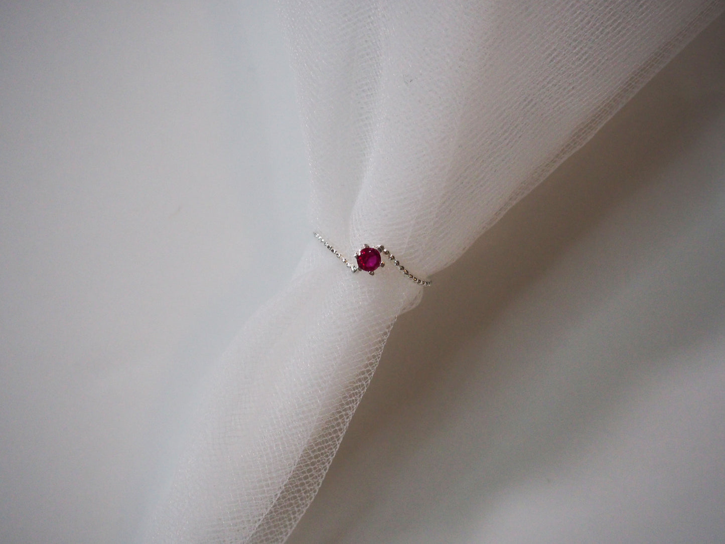Beautiful Ring with Pink Zirconia in Sterling Silver 925