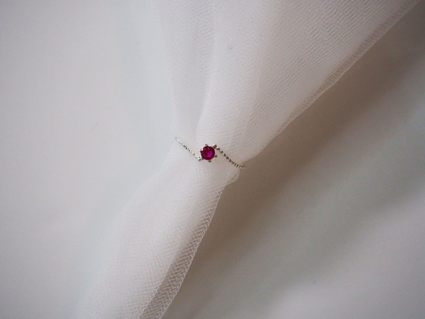 Beautiful Ring with Pink Zirconia in Sterling Silver 925