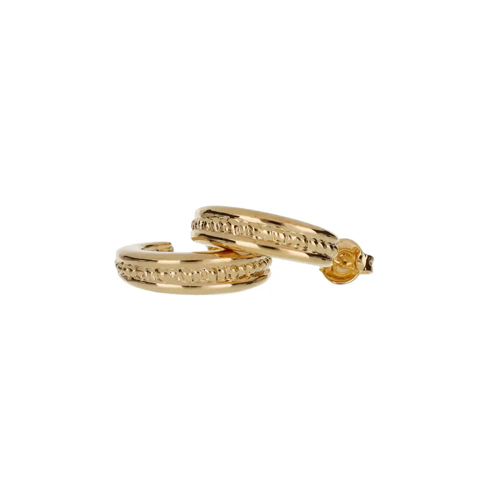 Dot Huggie Earrings – 22K Gold Plated
