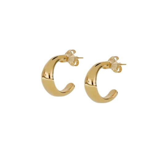 22k Gold Hoop Earrings – Gold Filled, Tube Hoop- Waterproof