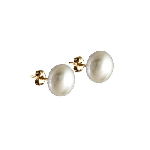 Classic Water Fresh Pearl Earrings – 22k Gold Plated-Waterproof
