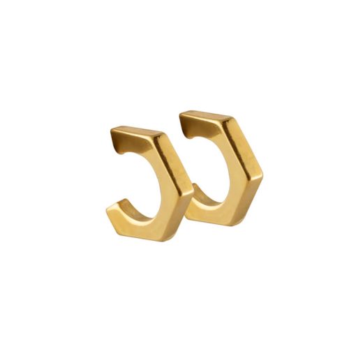Elegant Small Hoops Nut Earrings – 22k Gold Plated- Waterproof