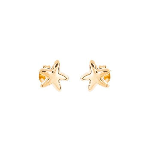 22k Gold Plated Starfish Earrings-Waterproof