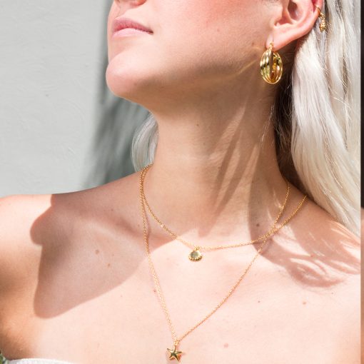 Starfish Necklace with Gold plated 22k