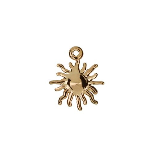 Sun Pendant Necklace Gold Plated 22k