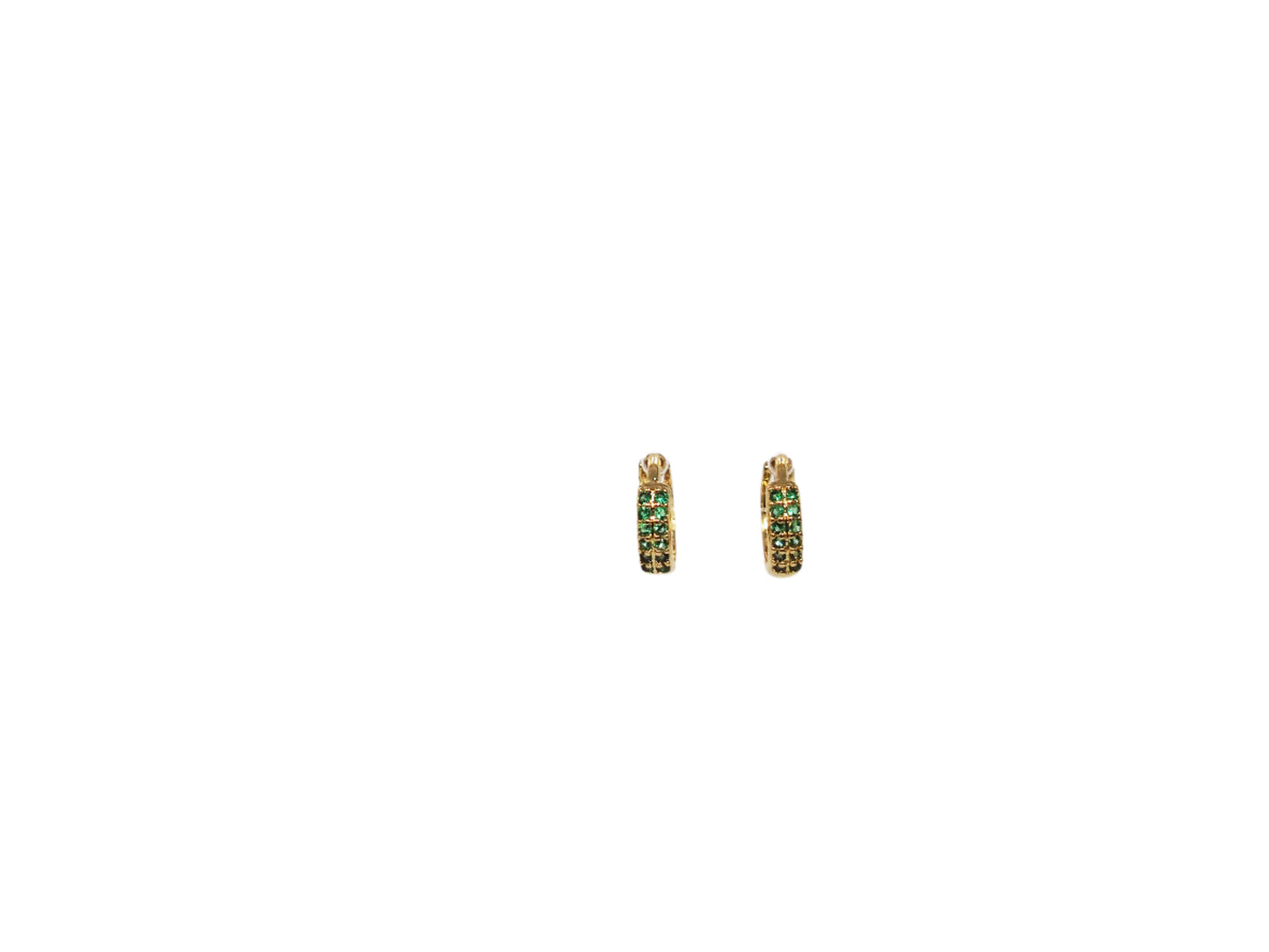 Mini Huggies with Zircons-Gold plated 18k