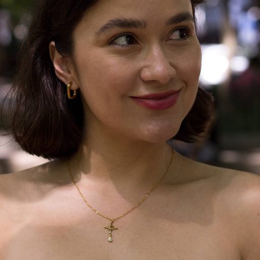 Rectangle Hoops - Gold Plated 22k, Waterproof