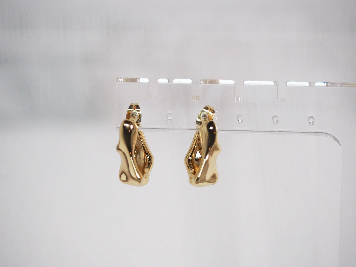 Hoops Chunky Square Shape Earrings - Gold Plated 18k