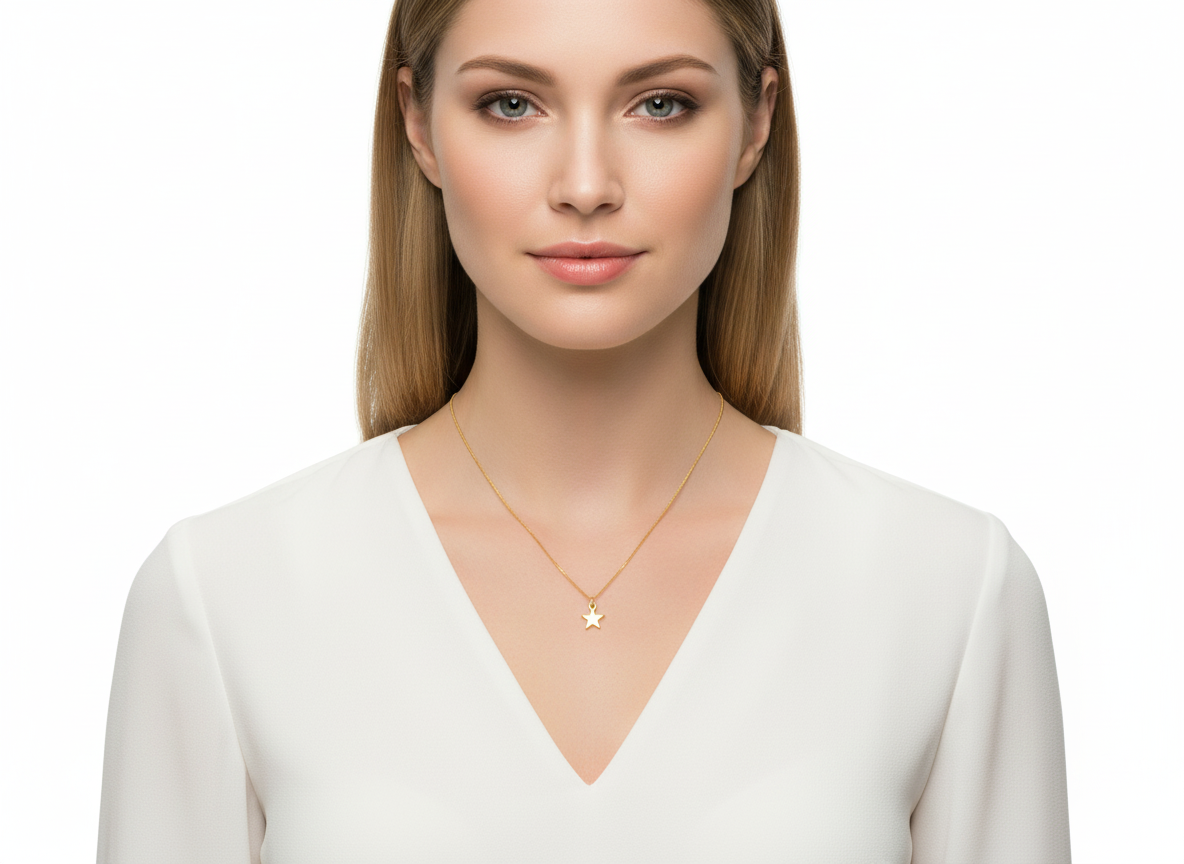 Mini Star Necklace Gold Plated 22k - Waterproof