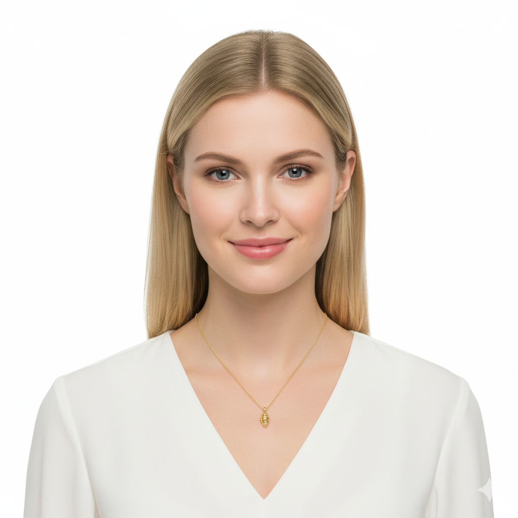 Necklace mini caracol -Gold plated 22k