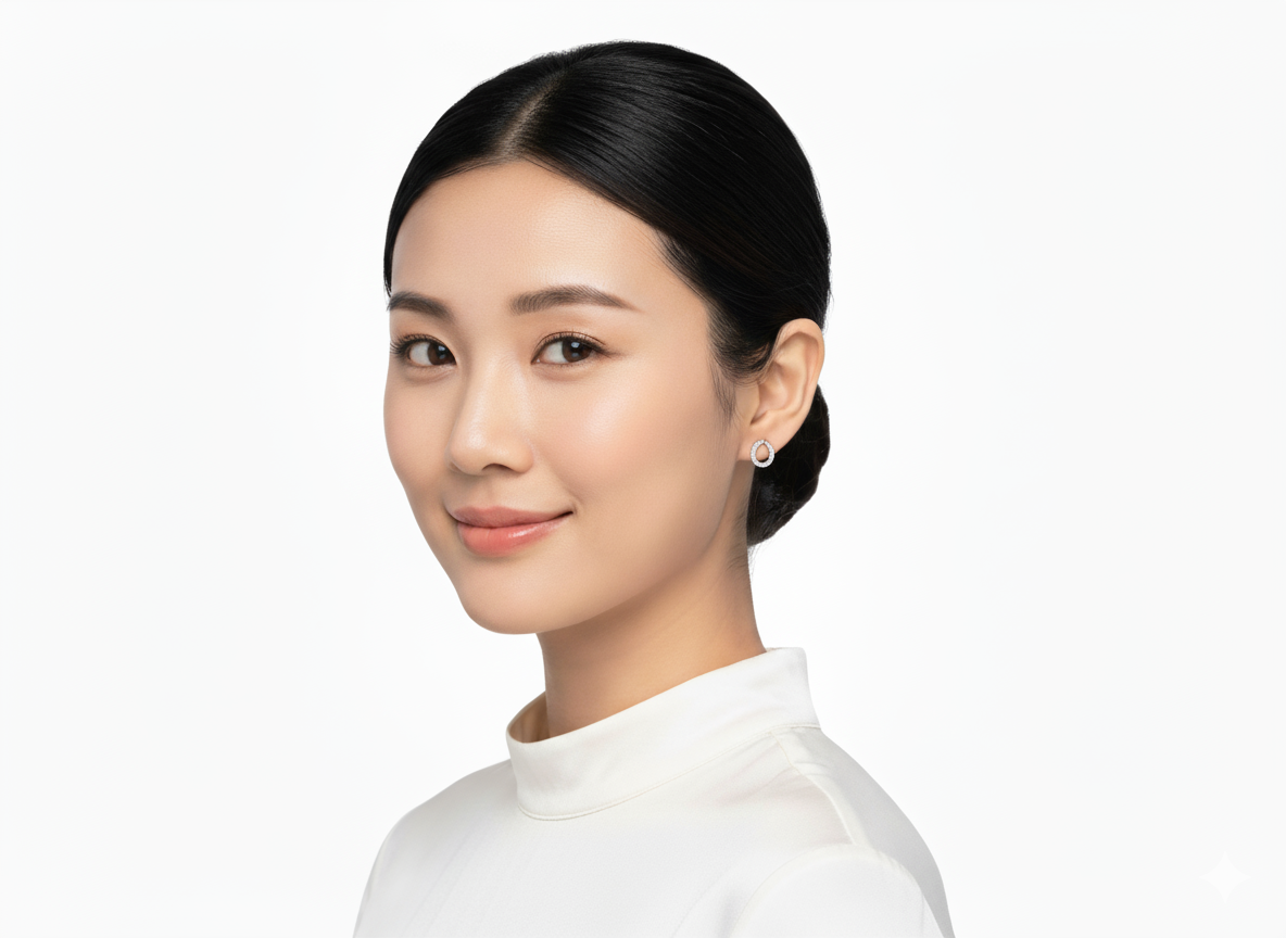 Rhombus Zirconia Earrings in Sterling Silver 925