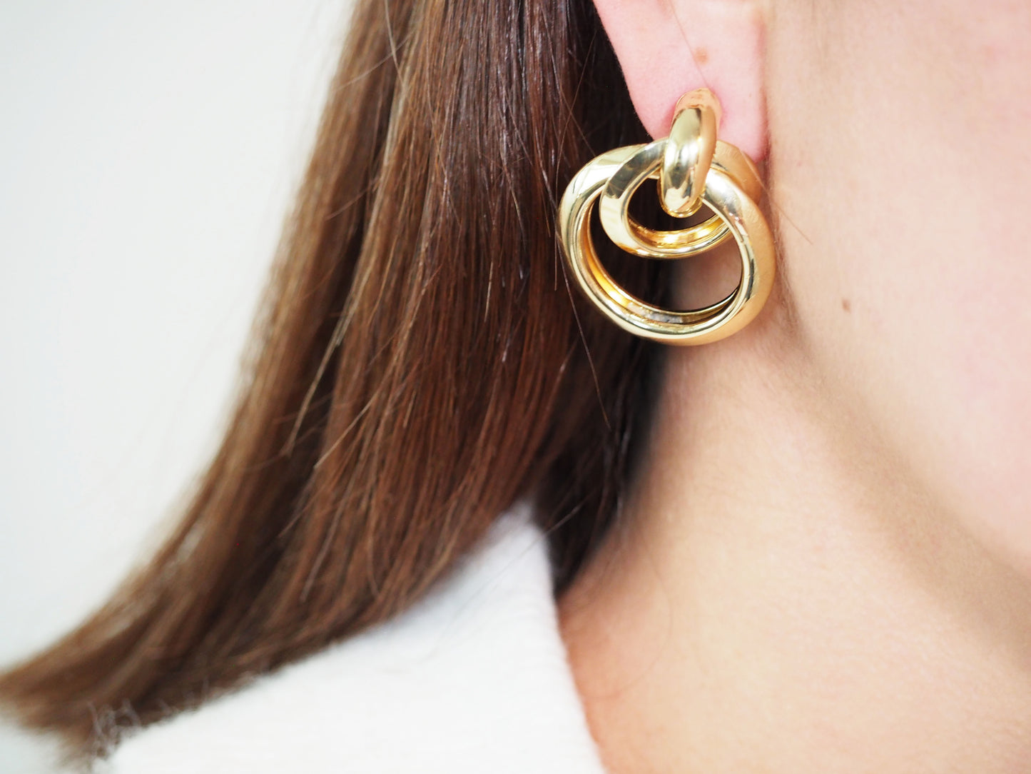 Vintage Triple Rings Earrings