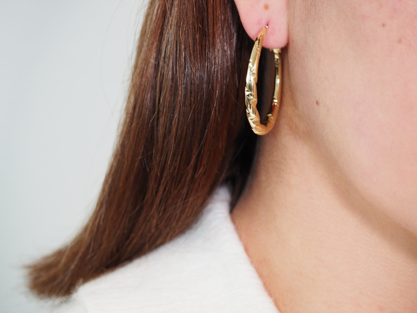 Classic big Gold Plated Hoops – 18k