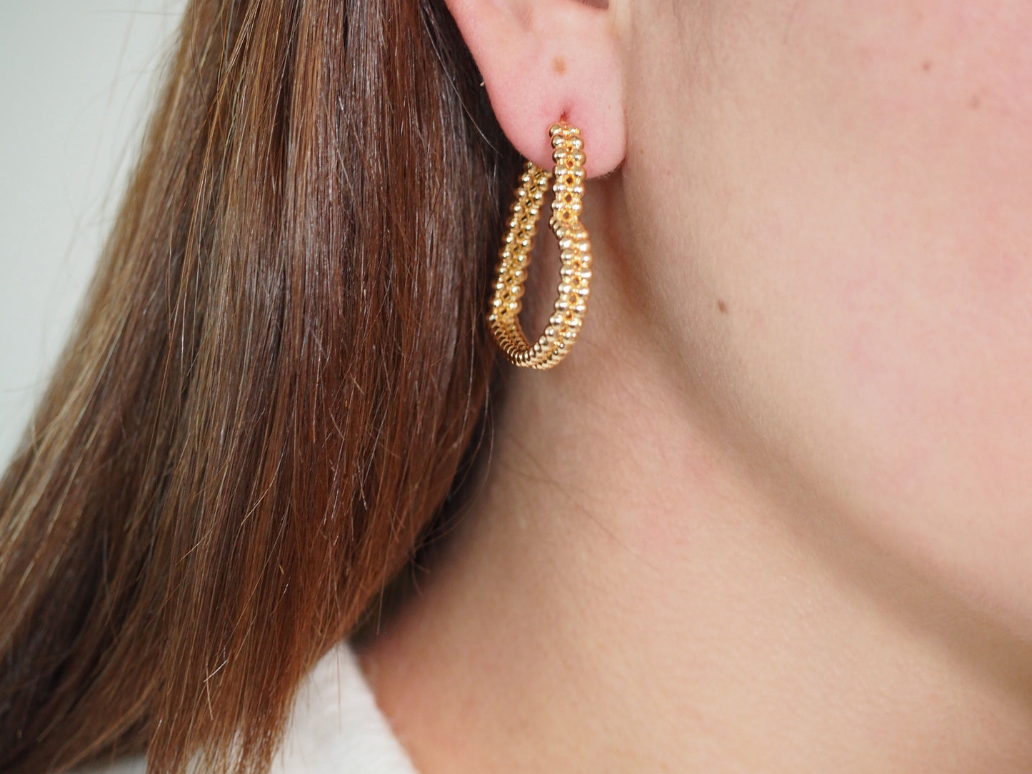 Heart-Shaped Hoops - Gold Plated 18k