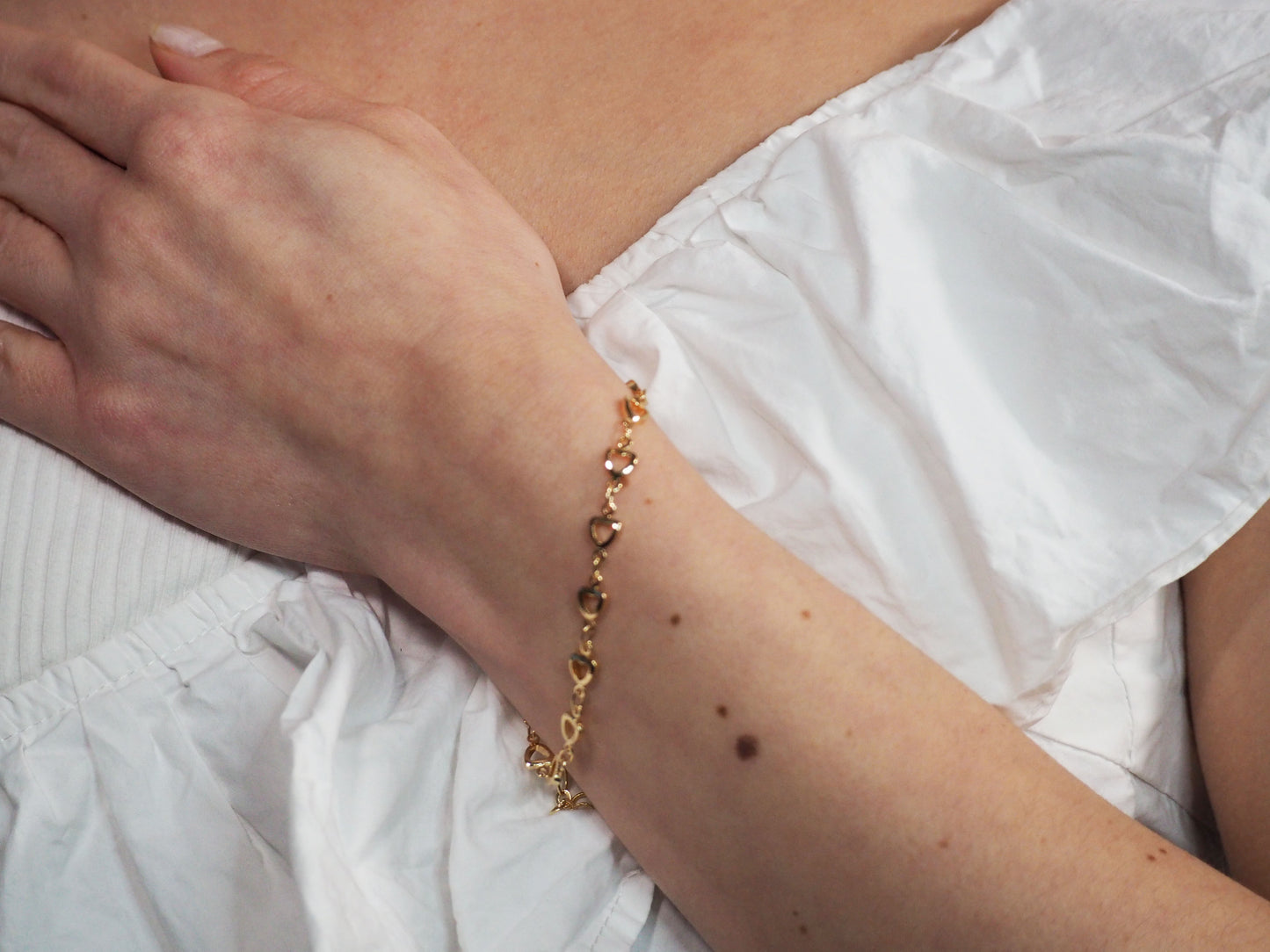 Heart Shape Bracelet Gold Plated 18k