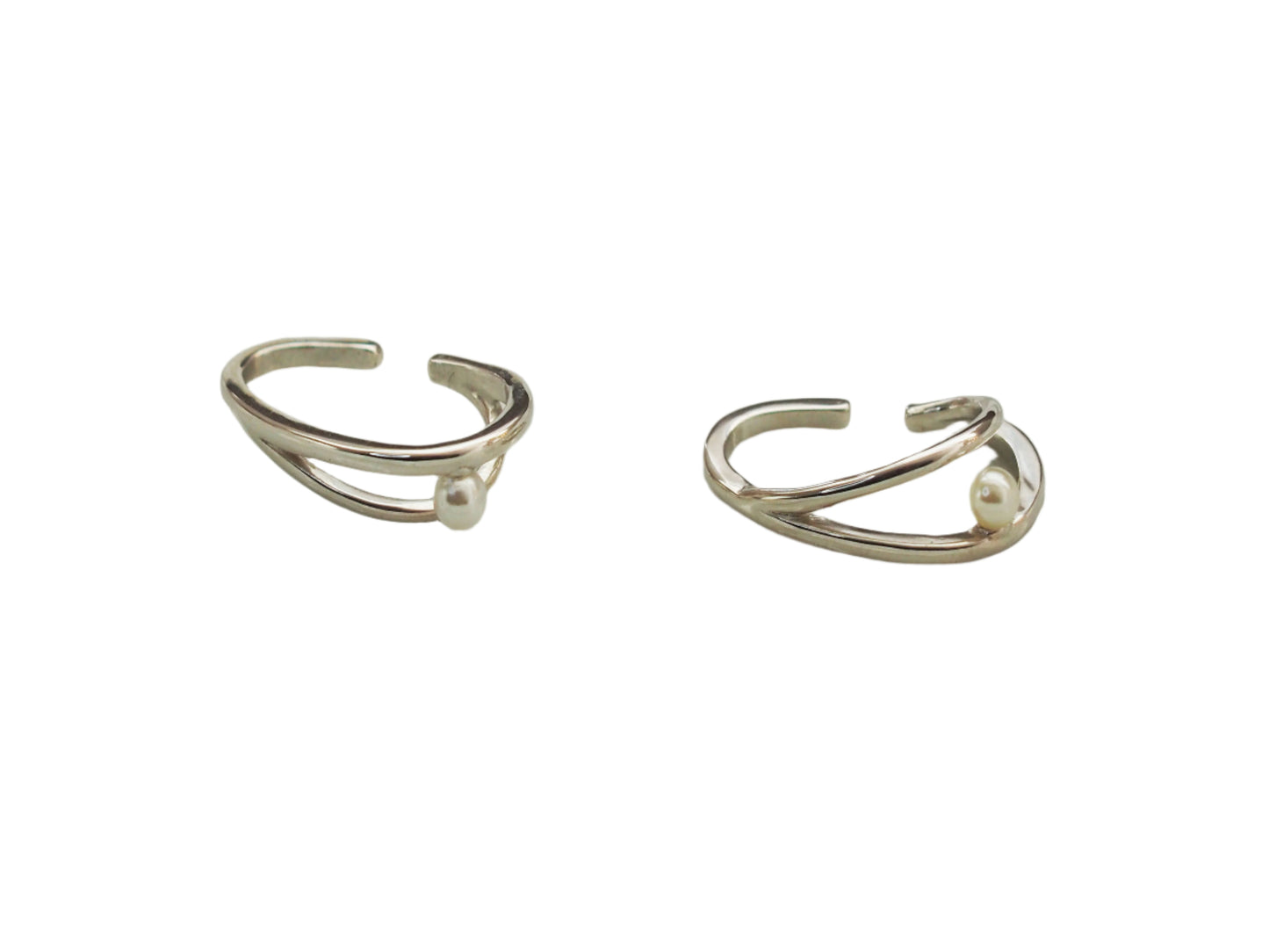 Earrings Earcuffs White Drop Zirconia Sterling Silver 925