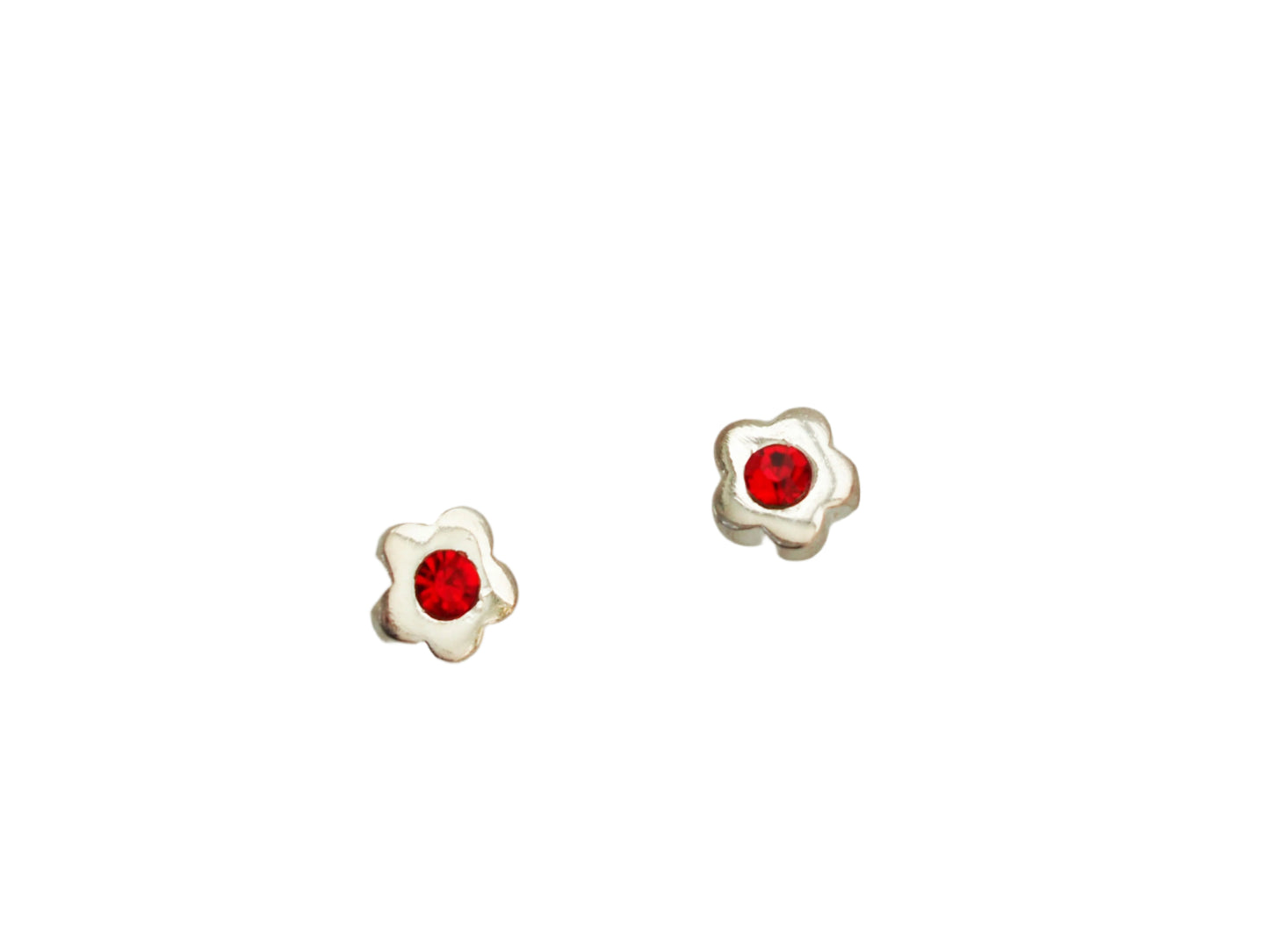 Flower Zirconia Earrings Sterling Silver 925