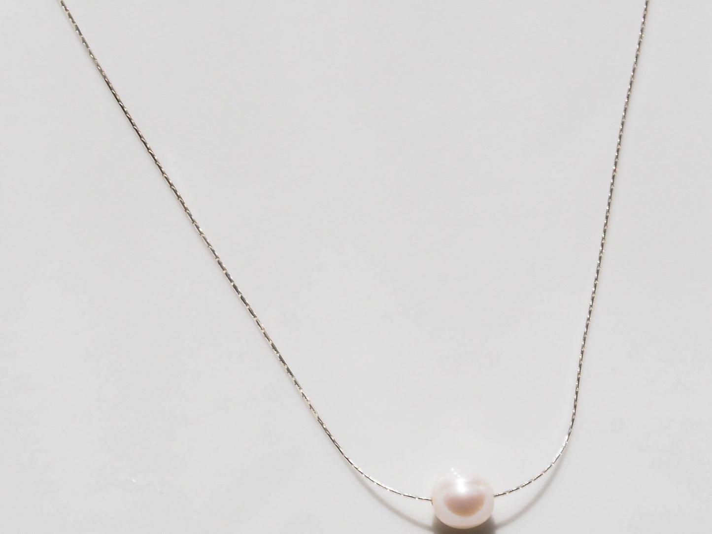 Natural pearl Necklace Sterling Silver 925