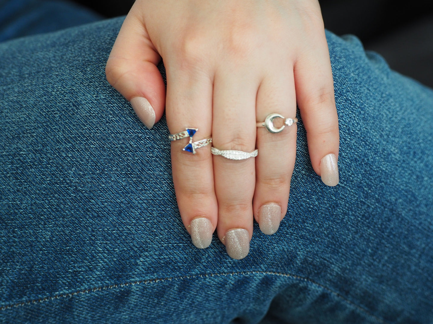 Blue Zircon Boho Sterling Silver 925