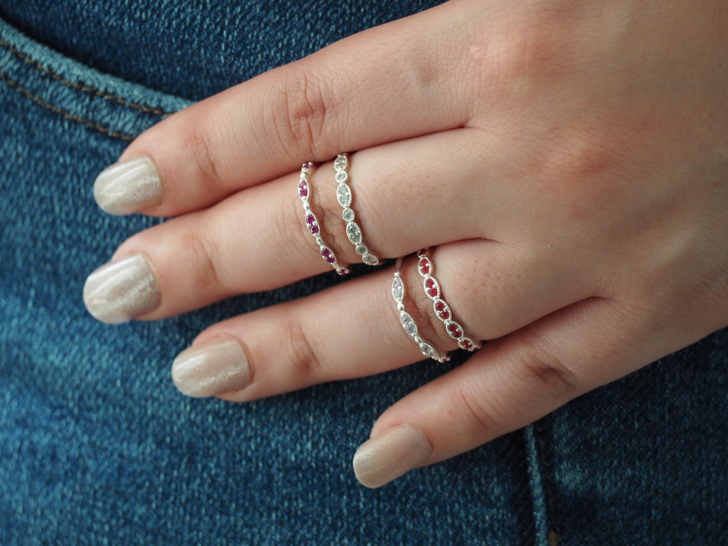 Pink Churumbela Ring Sterling Silver 925