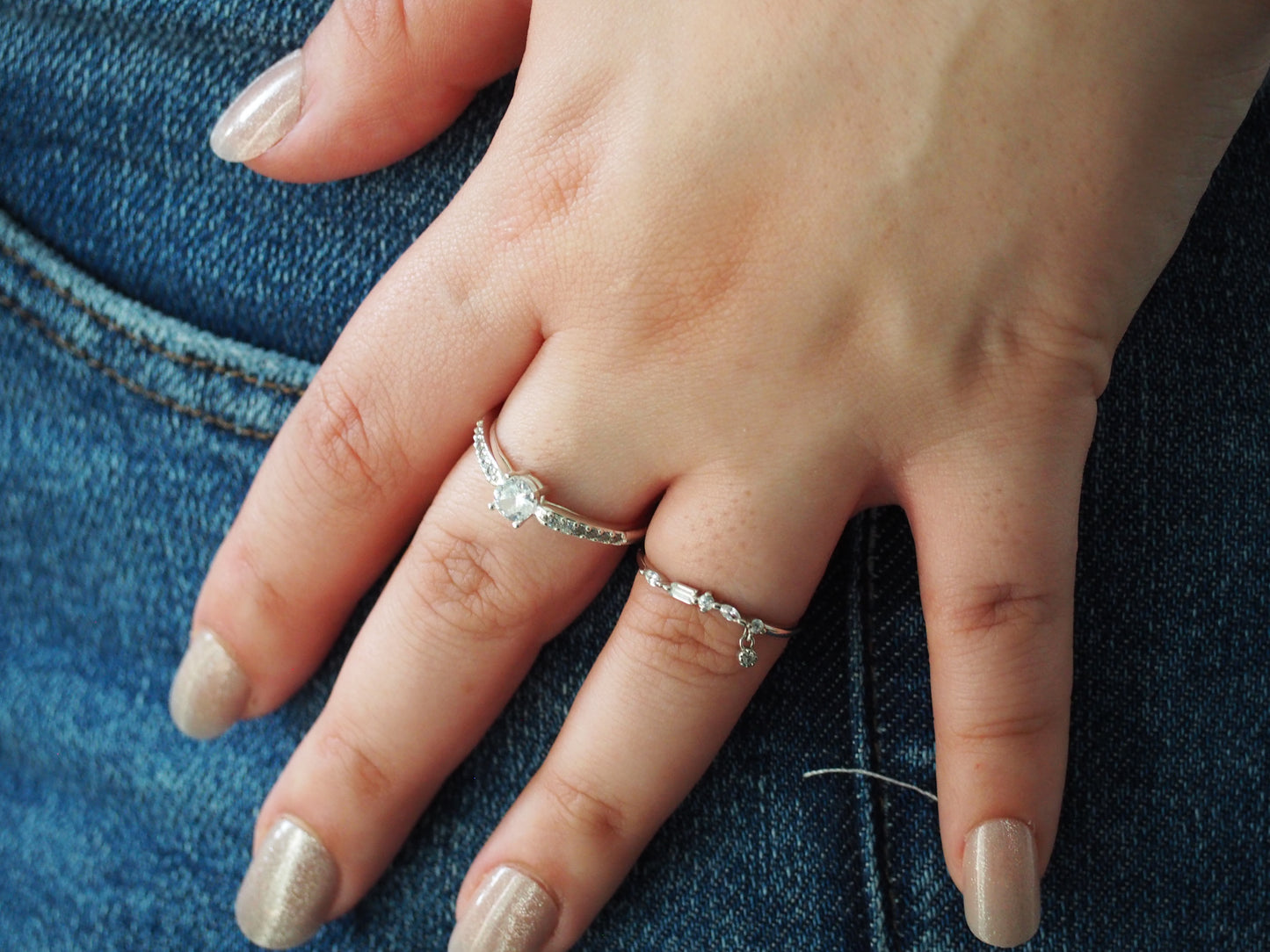 Ring White Zirconia & Mini Zircon Sterling Silver 925