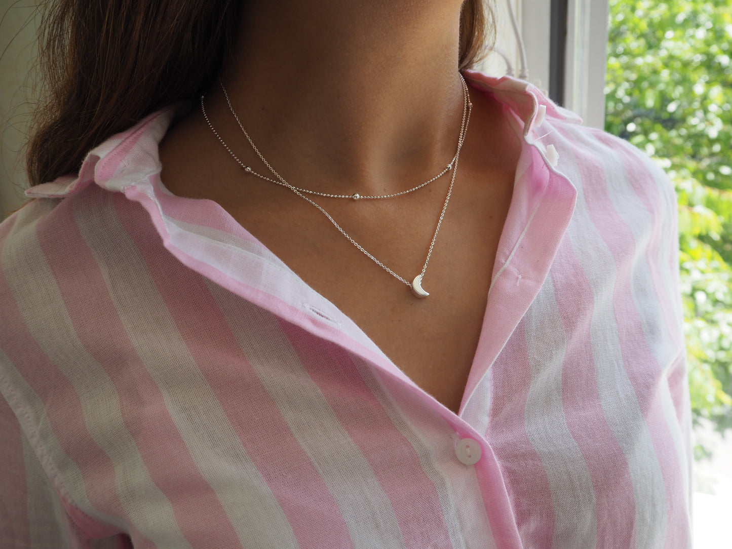 Moon Necklace Sterling Silver 925