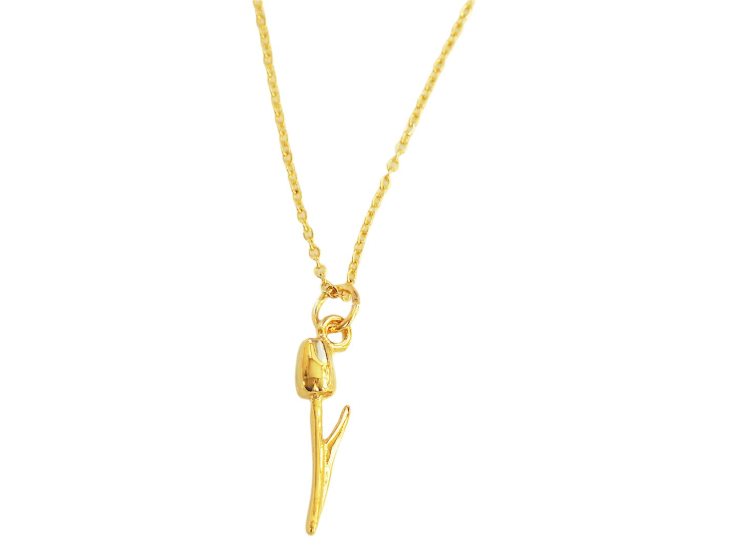 Tulip Pendant Necklace Gold Plated 22k