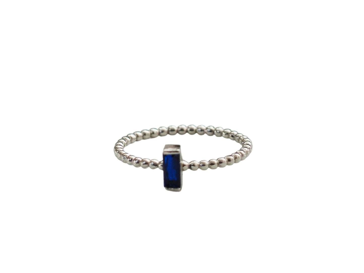Blue Zirconia Ring Sterling Silver 925