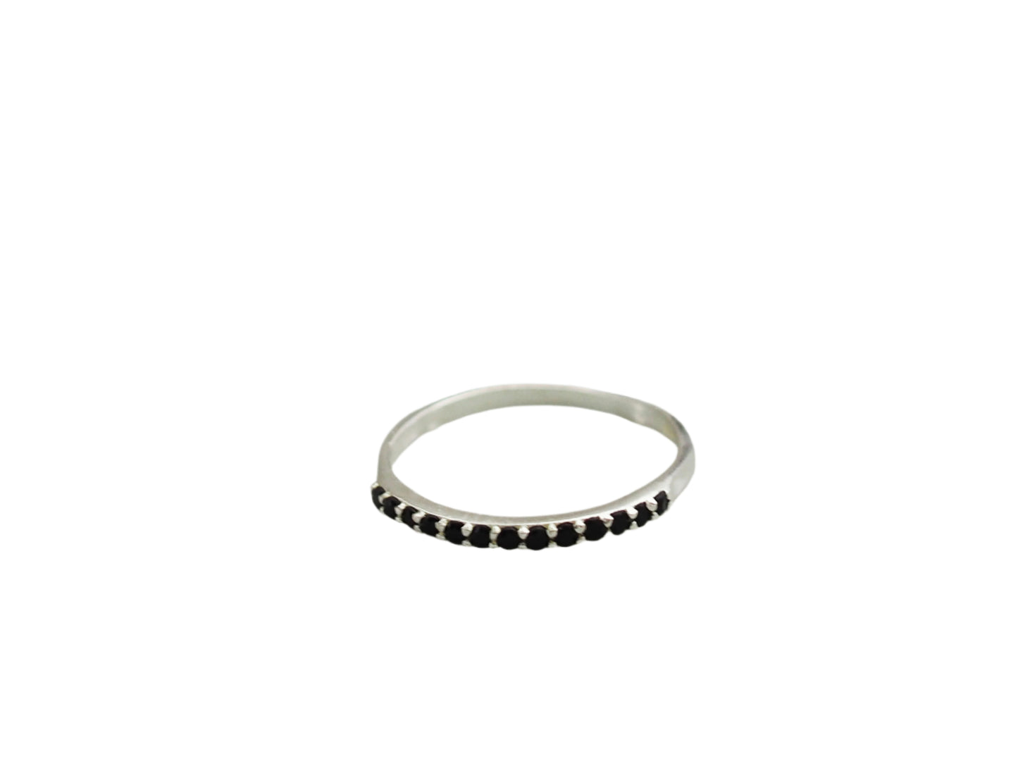 Black Zirconia Ring Sterling Silver 925