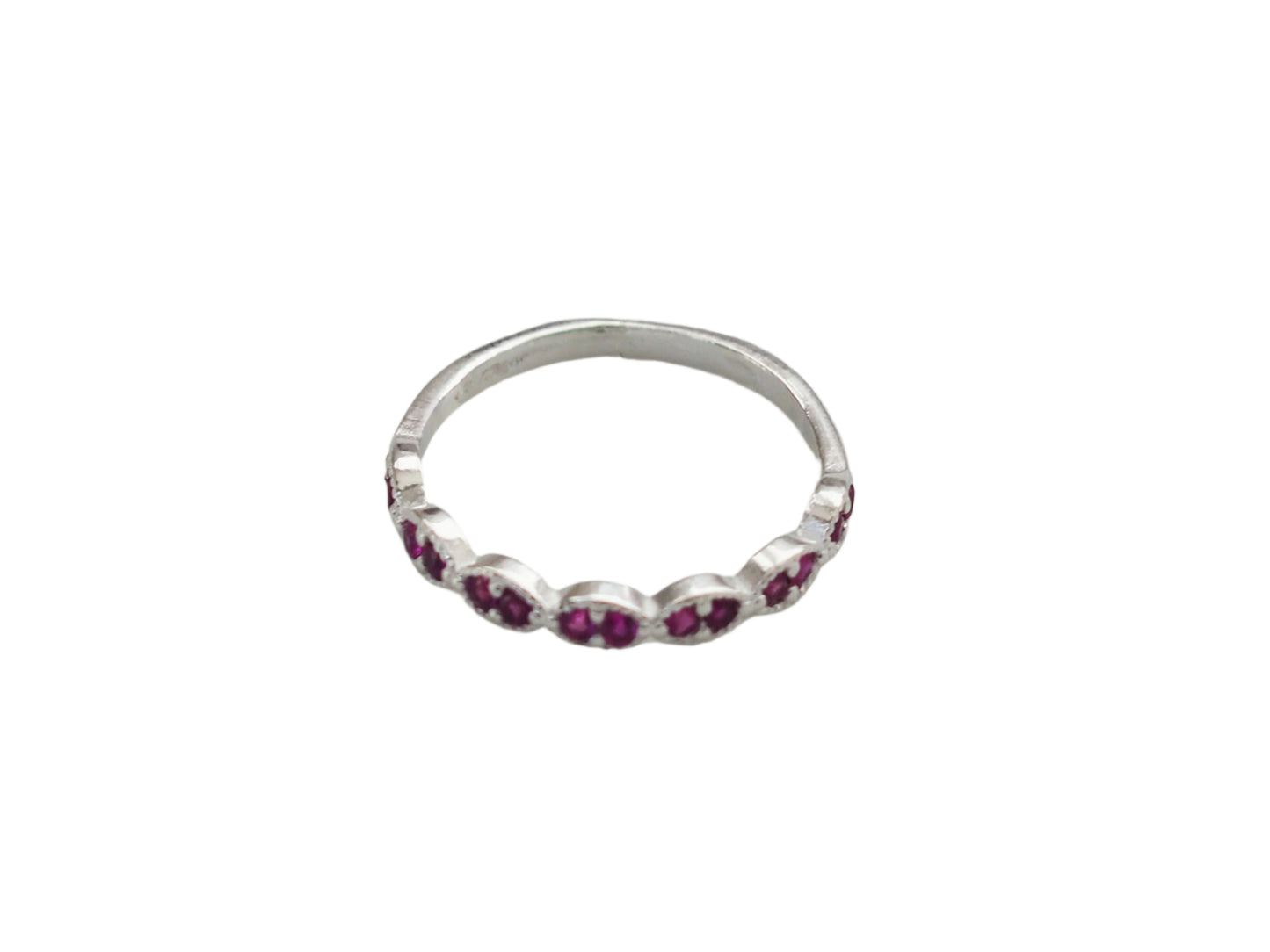 Magenta Zirconia Ring Sterling Silver 925