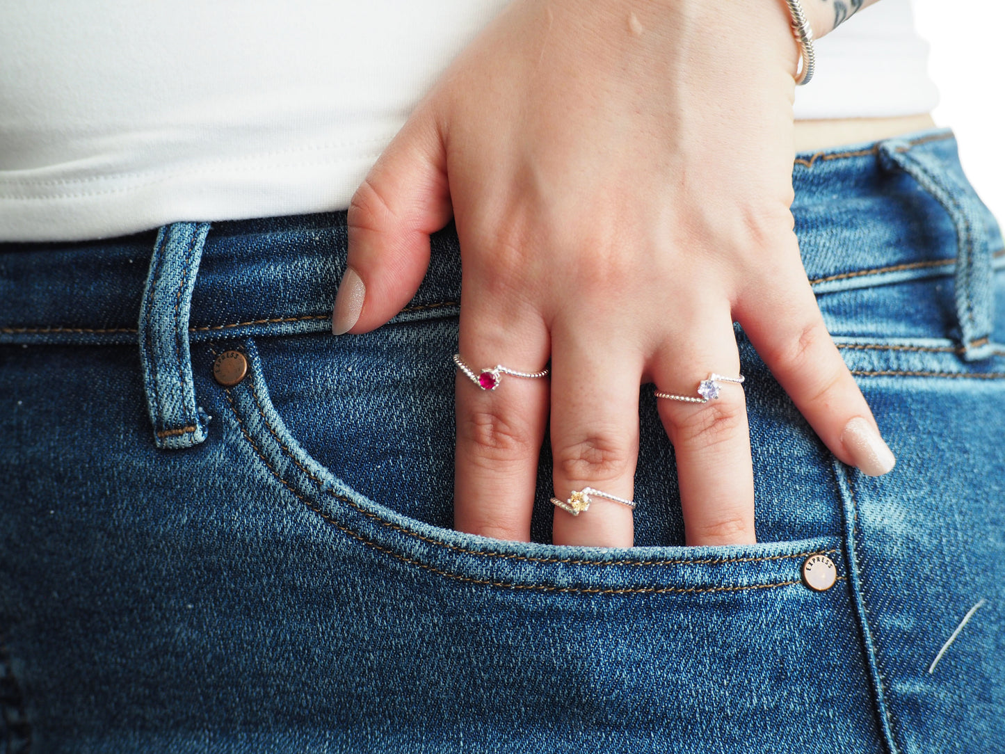 Beautiful Ring with Pink Zirconia in Sterling Silver 925