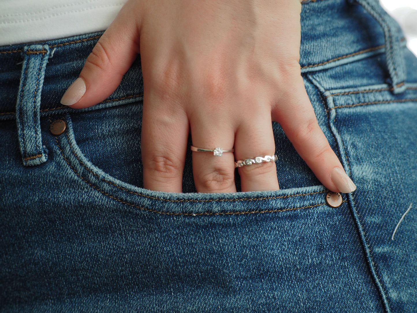 Ring White Zirconia Sterling Silver 925