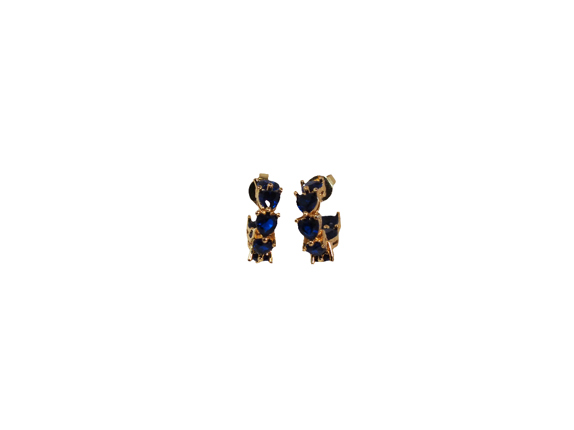 Huggies Zircons Shape of Heart – 18K Gold Plated