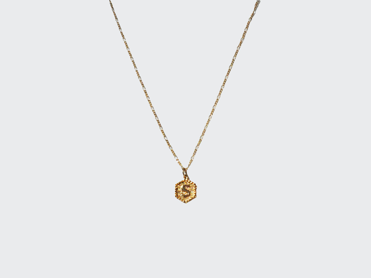 Gold Plated Initials Necklace – 18k Gold Plated