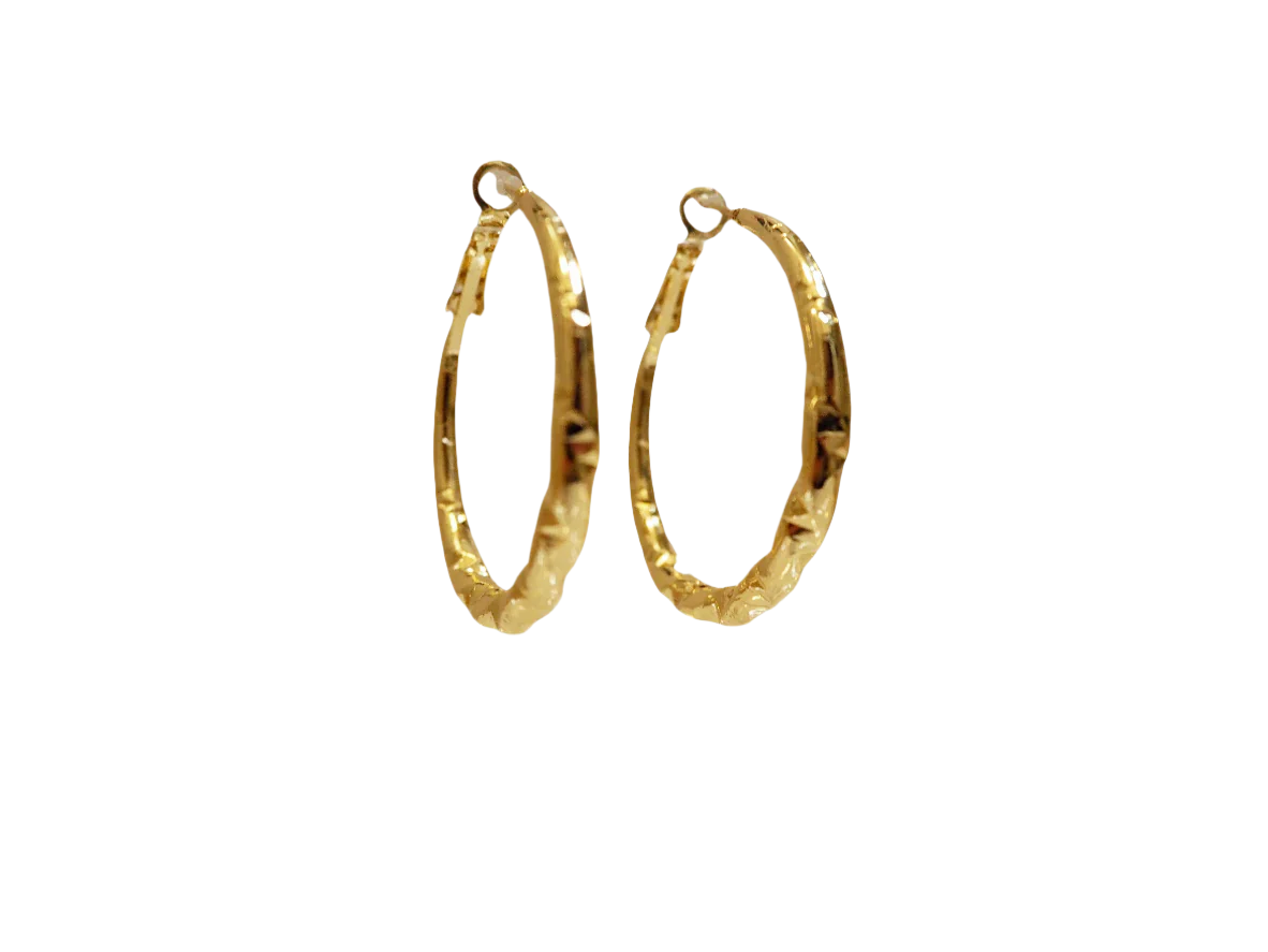 Classic big Gold Plated Hoops – 18k