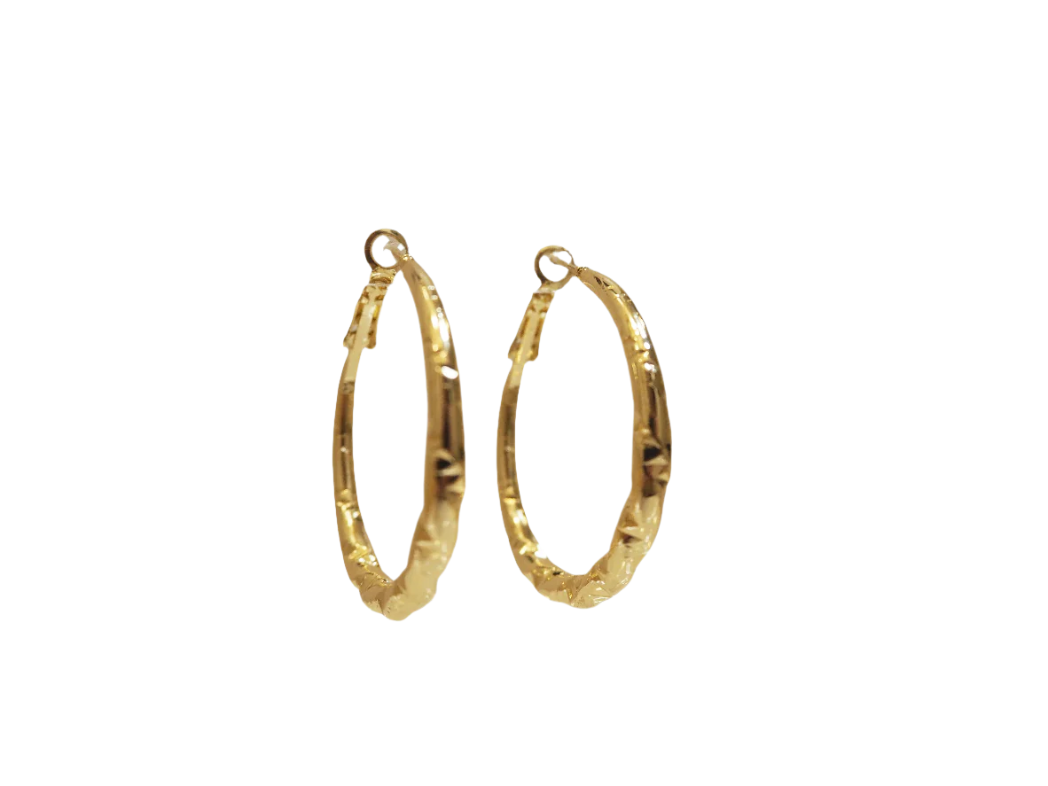 Classic big Gold Plated Hoops – 18k