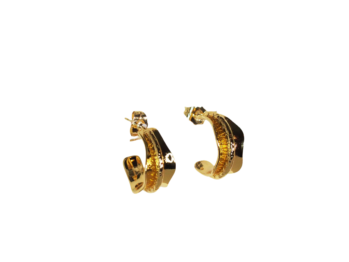 Hoops Chunky Classic Earrings - Gold Plated 18k