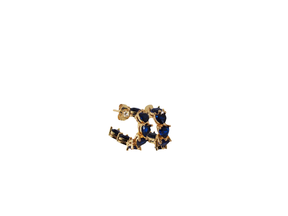 Huggies Zircons Shape of Heart – 18K Gold Plated