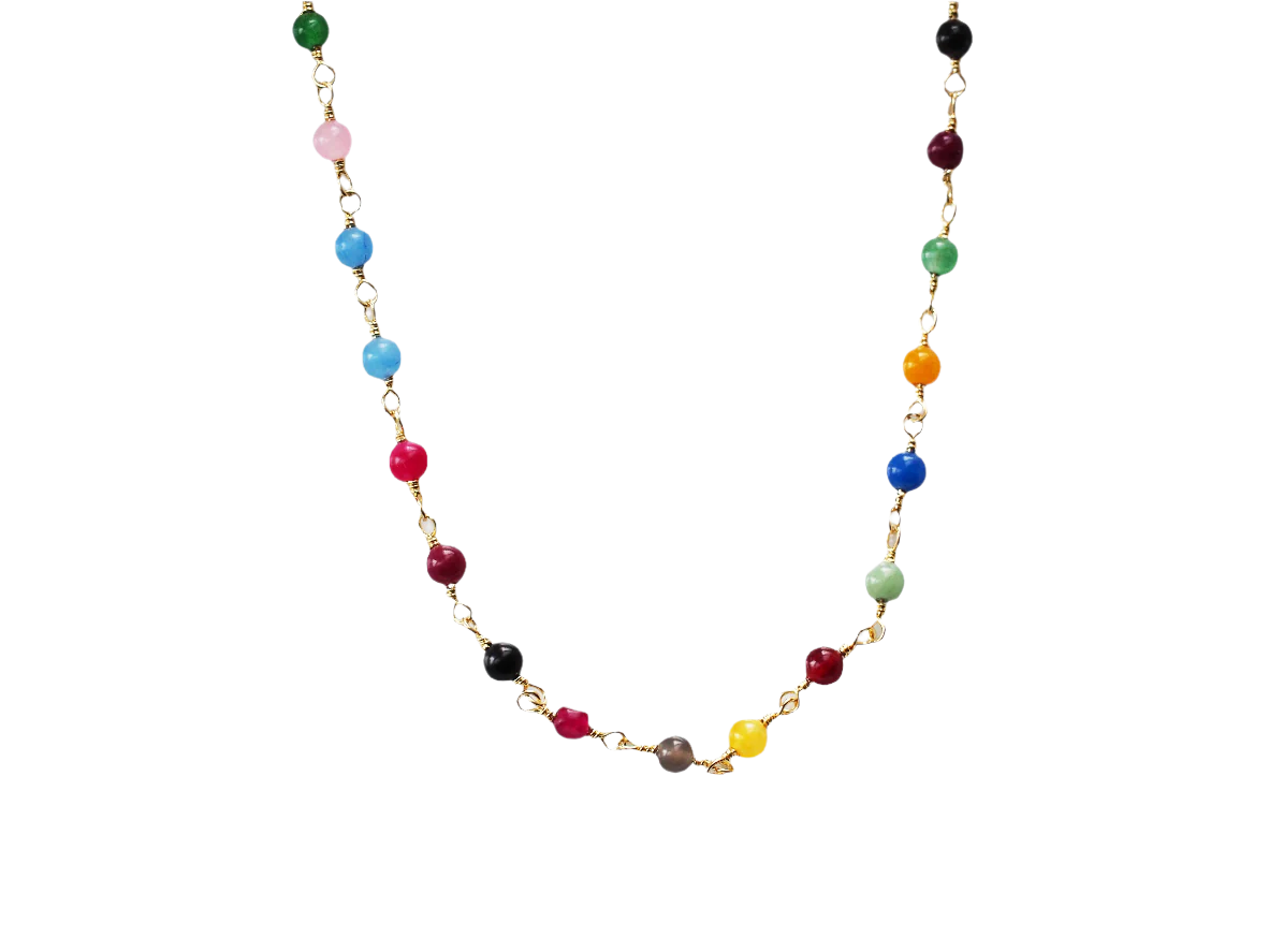 Agatha Stones Necklace Gold Plated 18k