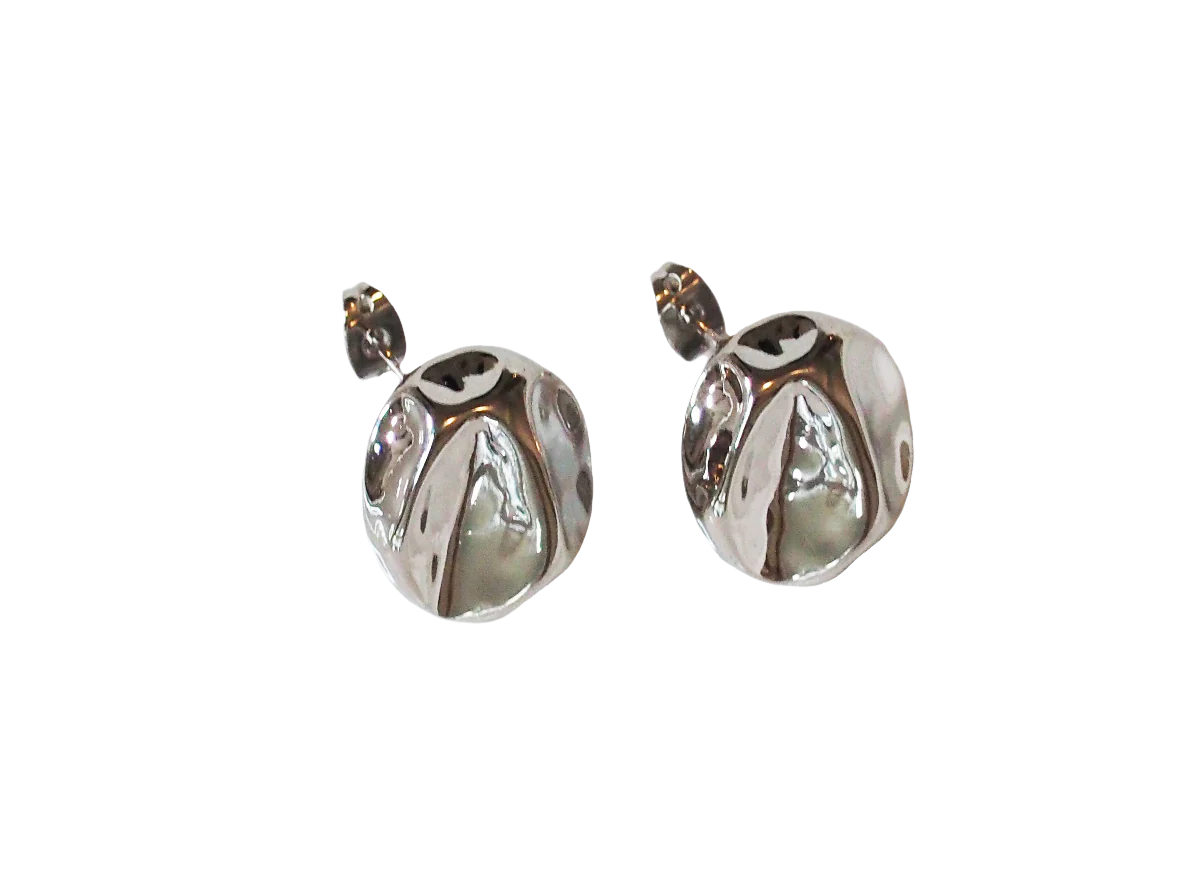 Coin Earrings Silver Plated Vintage