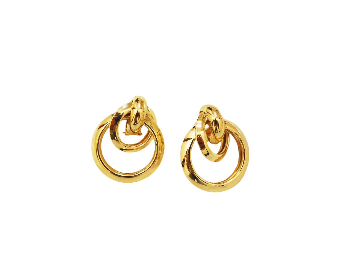 Chunky Circles Earrings - Gold Plated 18k