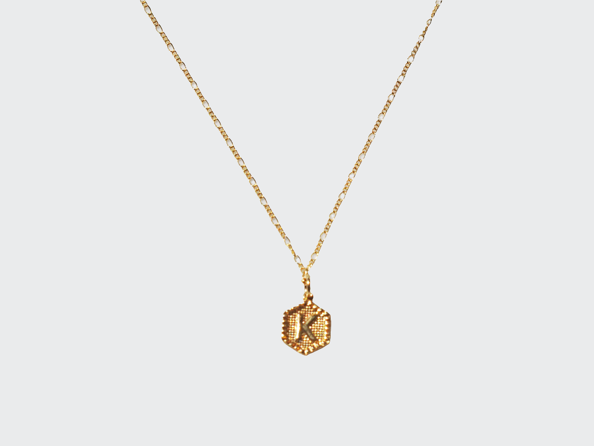 Gold Plated Initials Necklace – 18k Gold Plated
