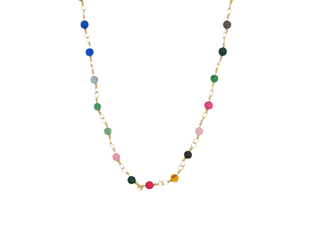 Agatha Stones Necklace Gold Plated 18k