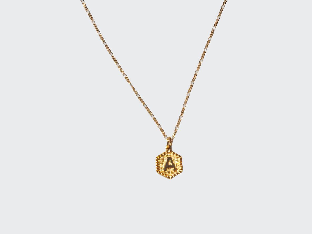 Gold Plated Initials Necklace – 18k Gold Plated