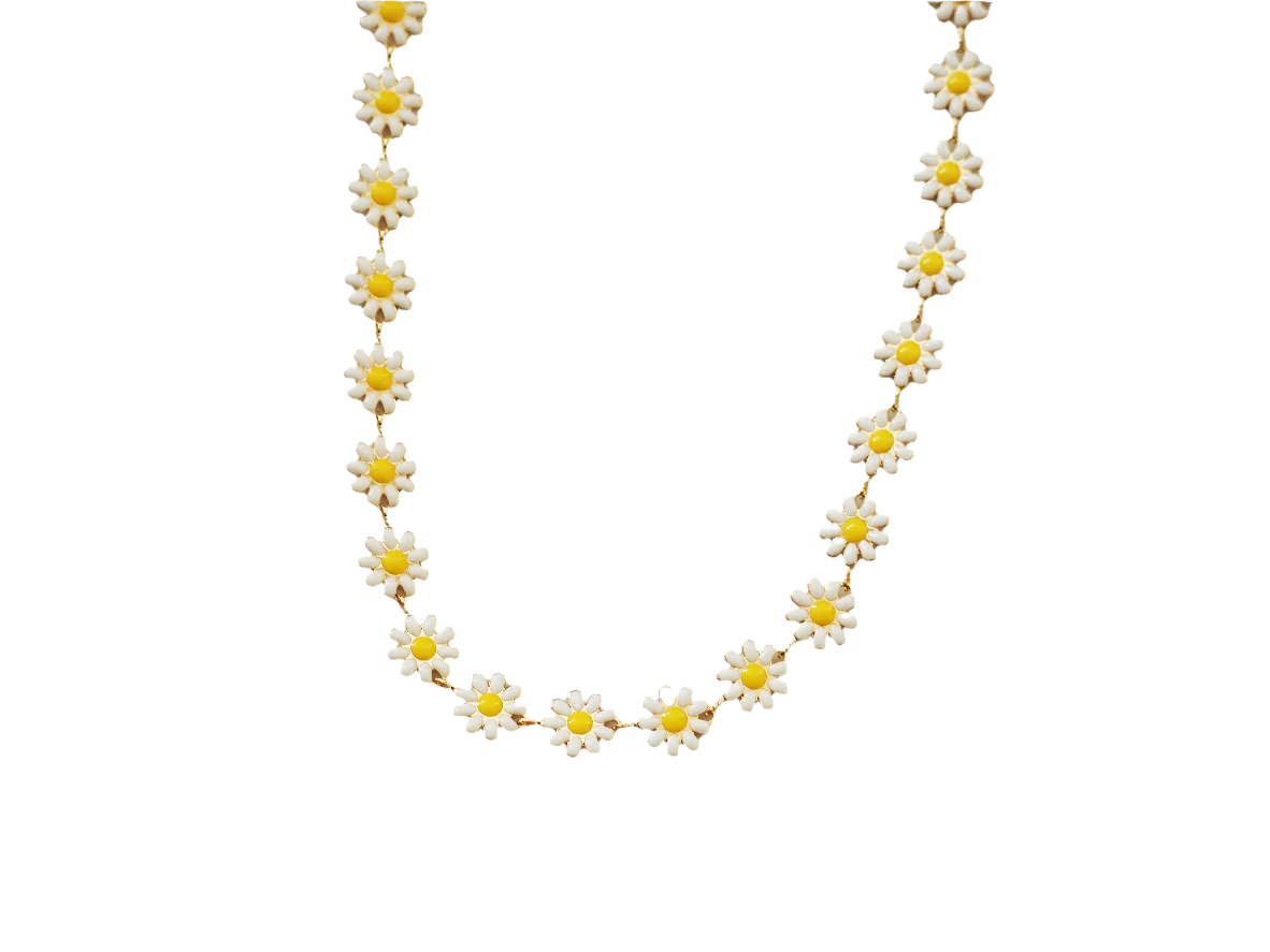 Gold Plated 18k Marguerite Necklace