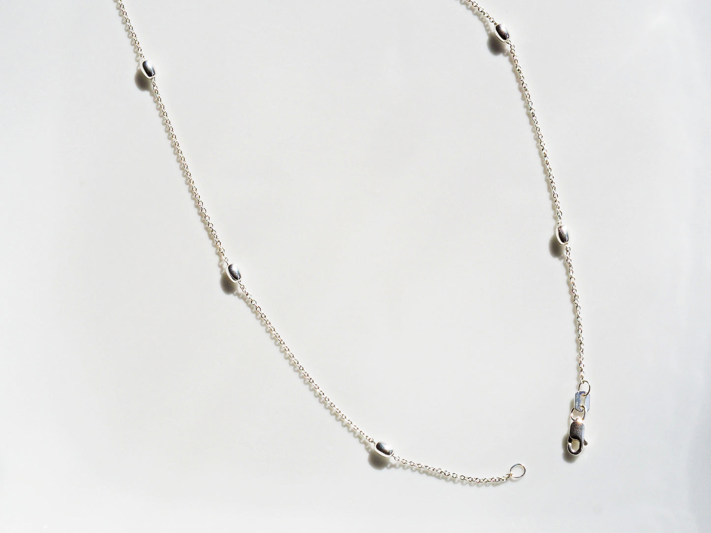 Bobble Chain Necklace in Sterling Silver 925