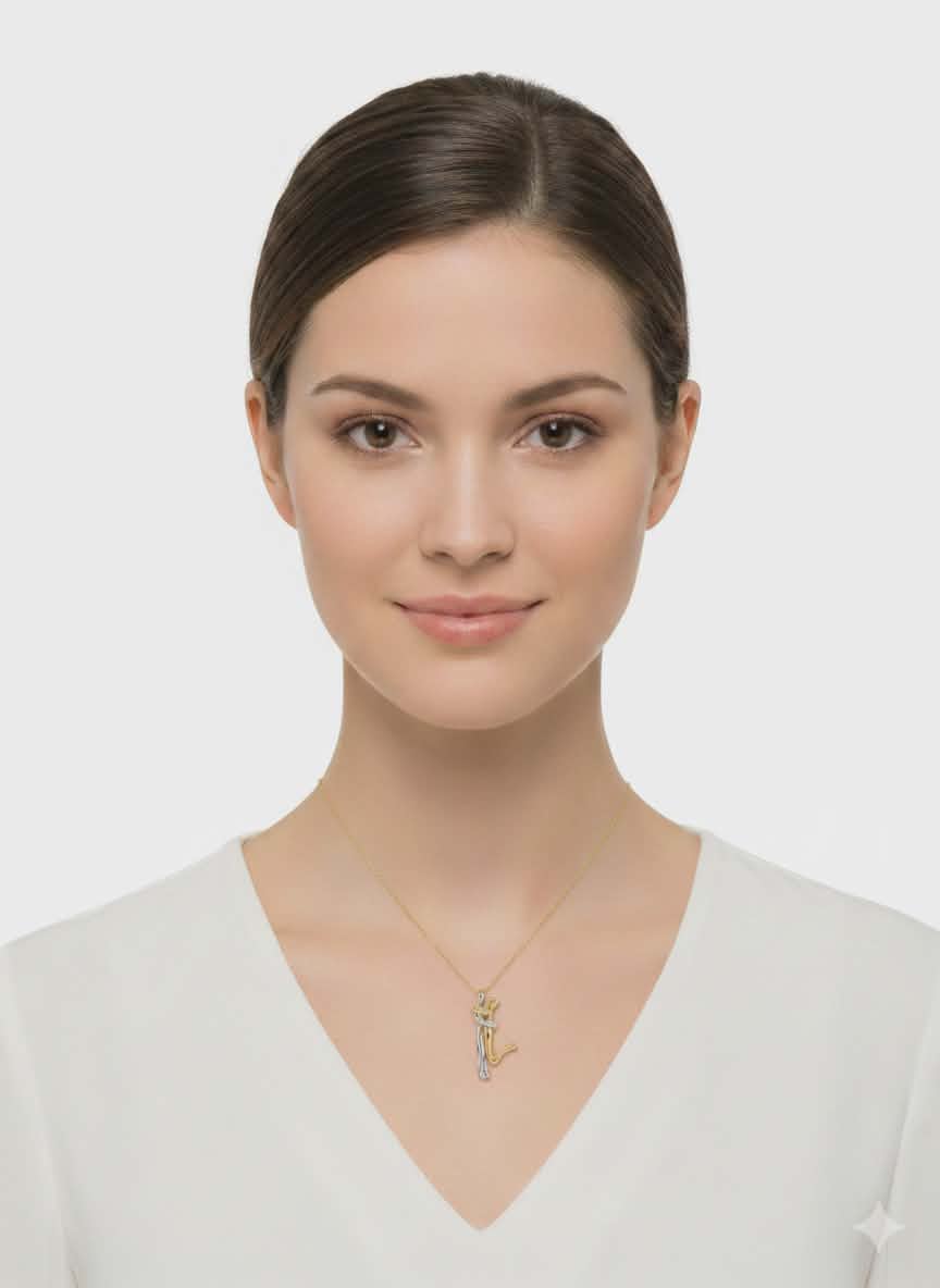 Couple Love Pendant Necklace for Women – 18K Gold Plated