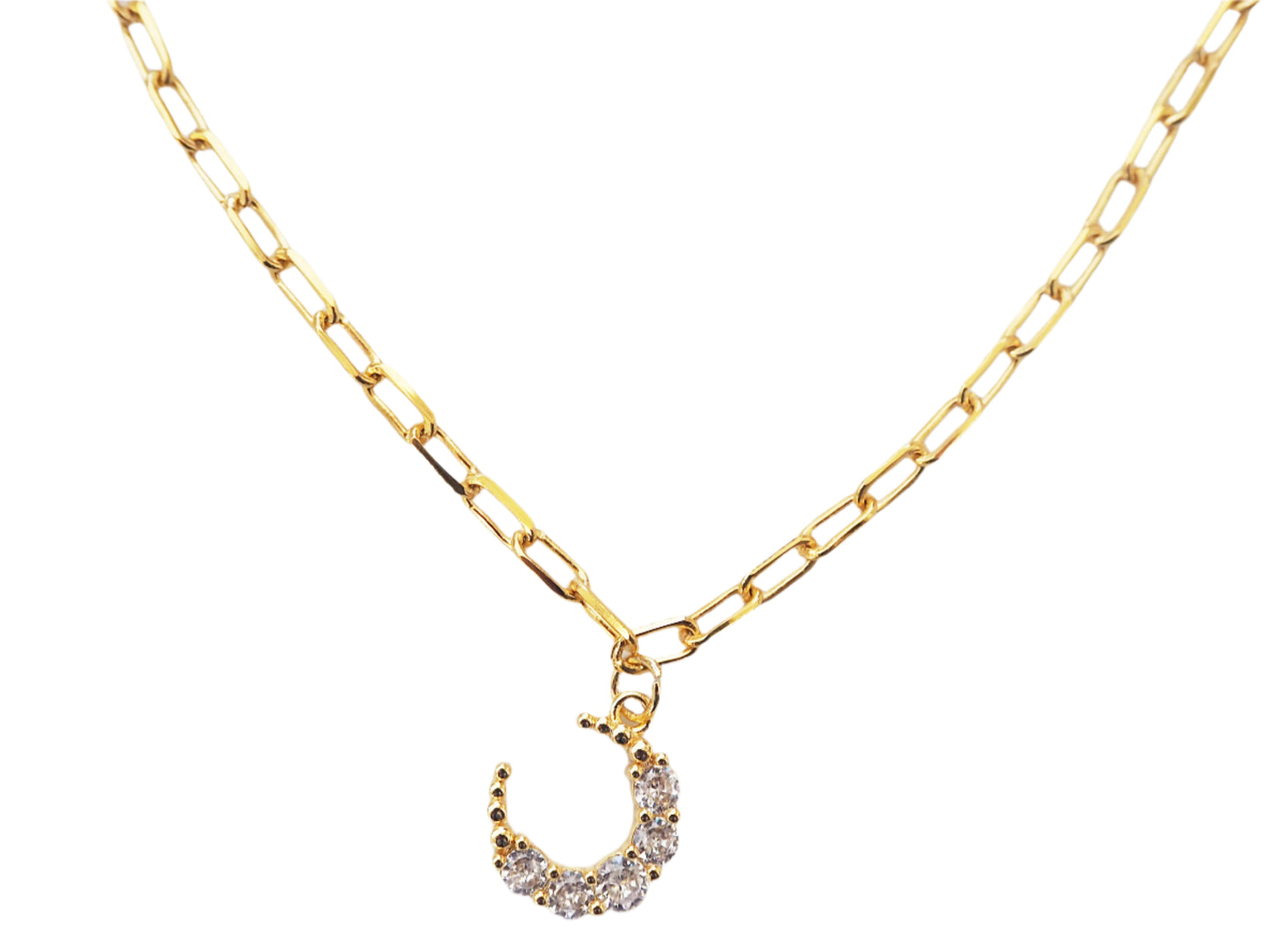 Noon Necklace with White Zirconias