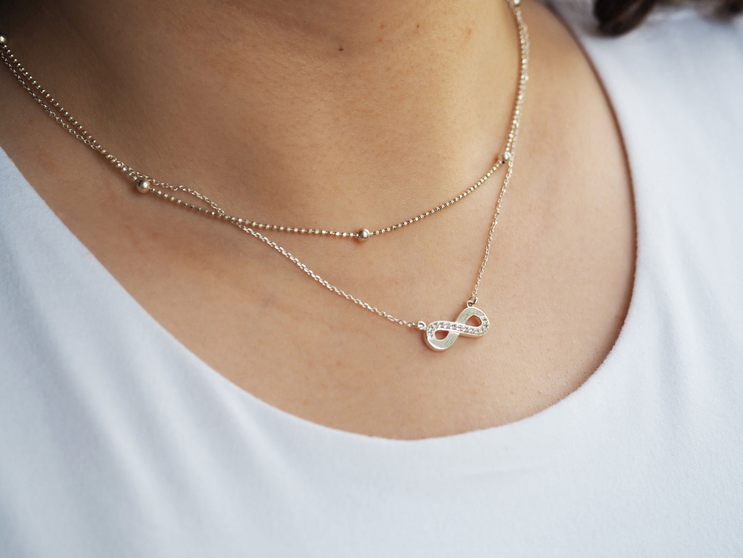 Infinite Necklace in Sterling Silver 925